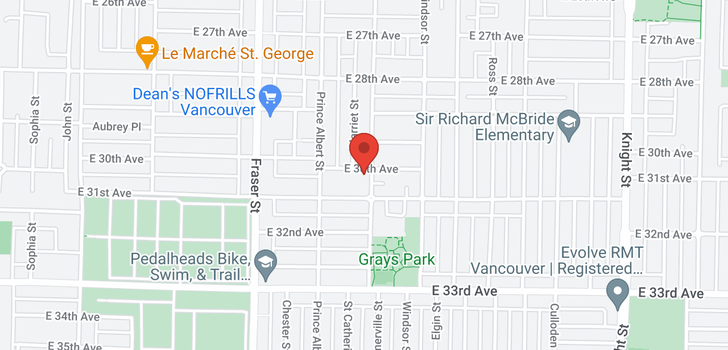 map of 4611 ST. CATHERINES STREET